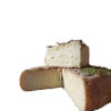 Gold cheese in bay leaves
