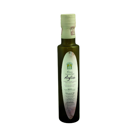 Condimento naturale olio extravergine d’oliva all’aglio
