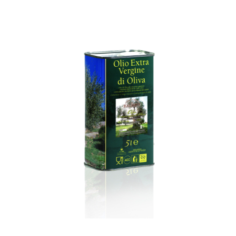 EV olive oil in tin can