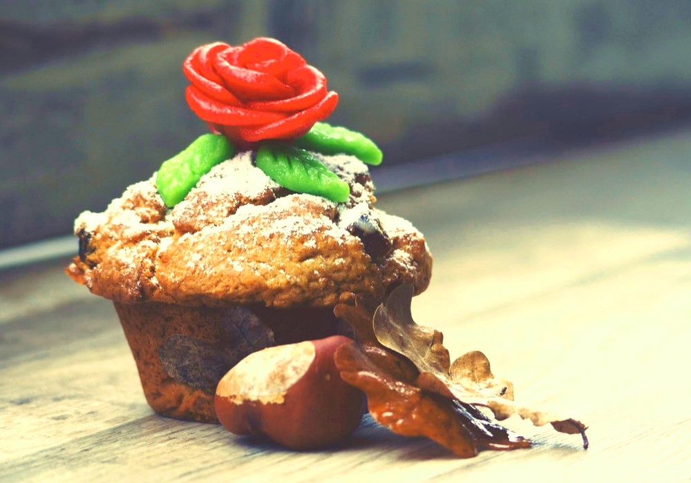 Autumn muffins: an idea for something sweet with chestnuts