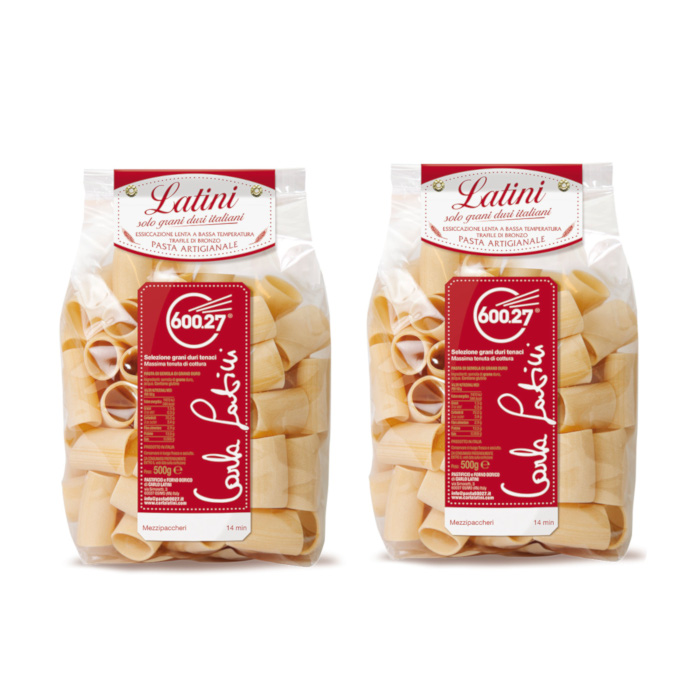 Mezzi paccheri – pasta 100% artigianale Italiana – grano duro coltivati e macinati in Italia ad essicazione lenta in…