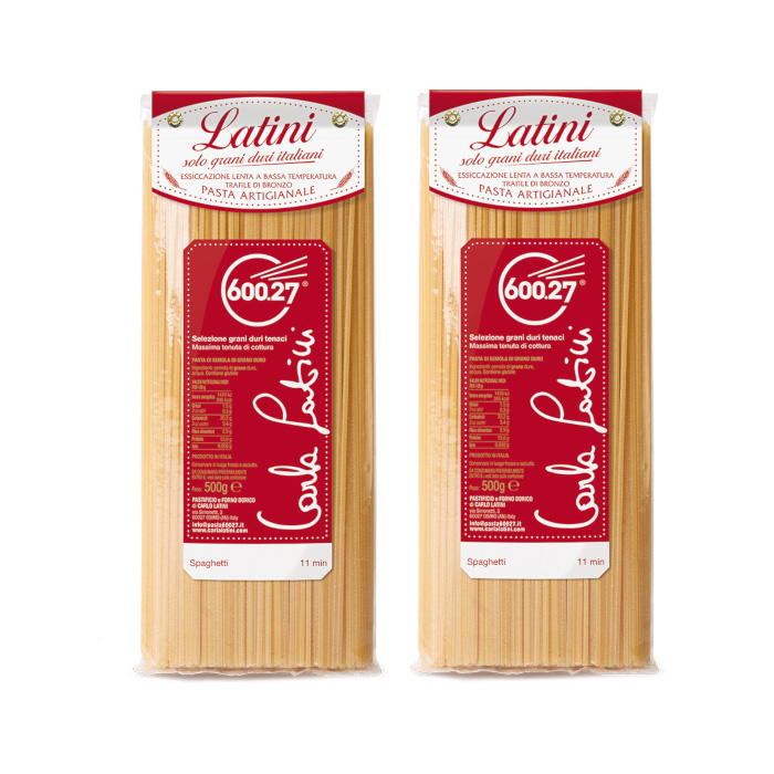 Spaghetti trafile di bronzo - 2 pacchi da 500 gr - Carla Latini