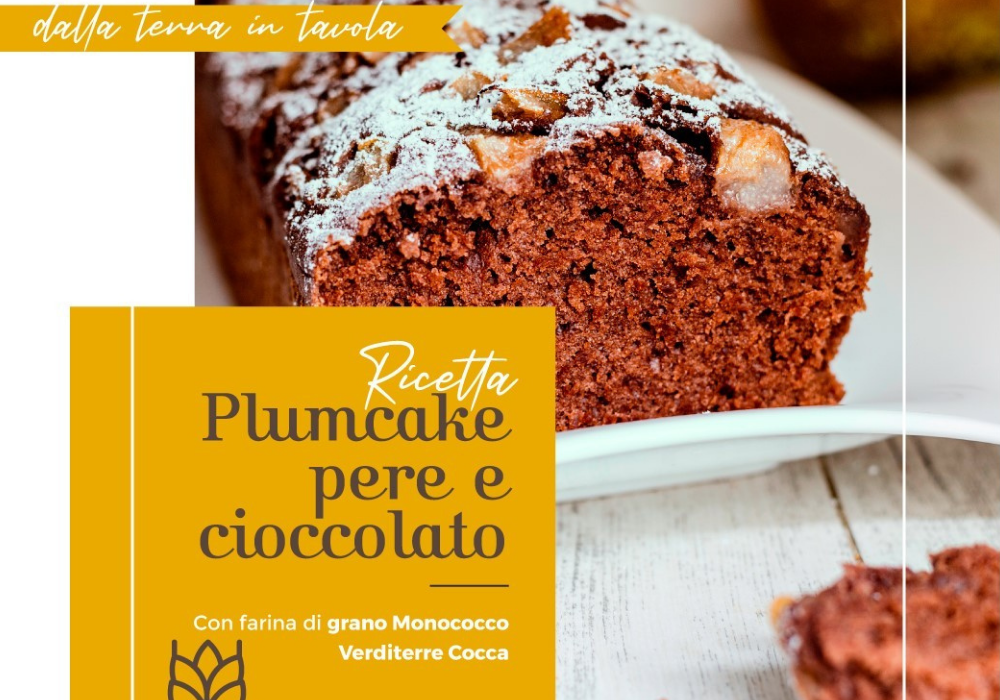 Plumcake al cioccolato fondente e pere